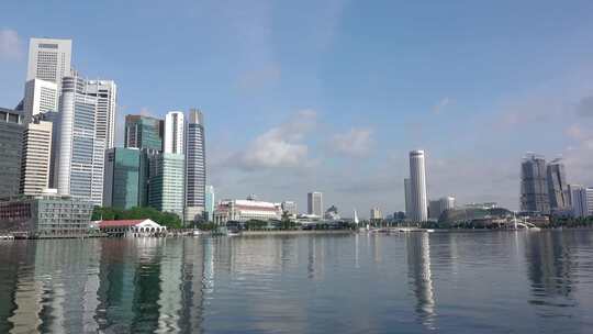 新加坡滨海湾和摩天大楼