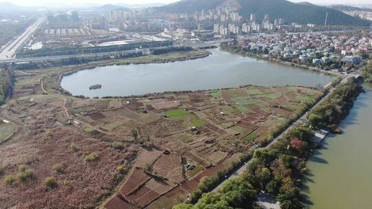 航拍江苏徐州云龙湖5A景区