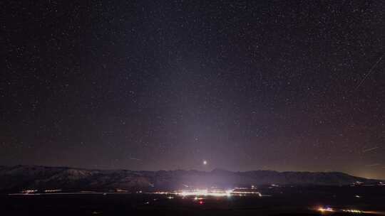 美丽的夜空时光流逝