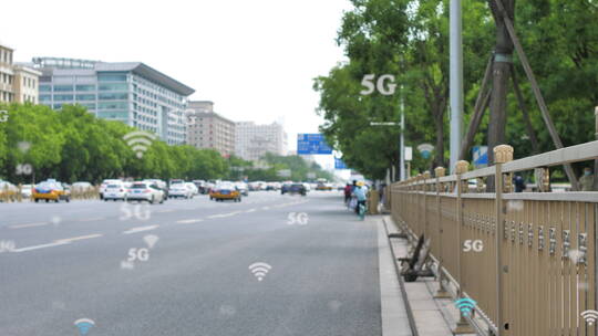 北京cbd商务区早晨上班族5g元宇宙大数据视频素材模板下载