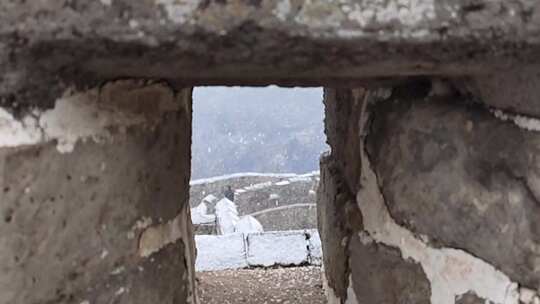 金山岭长城下雪升格