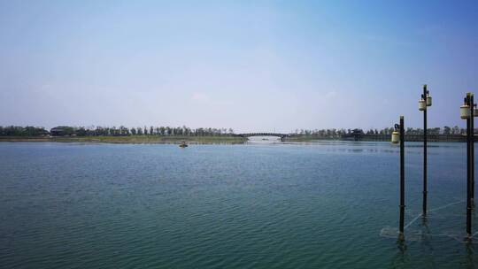4K高清实拍西安旅游昆明湖湿地公园