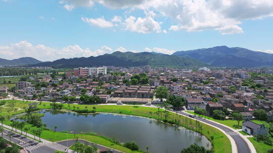 乡村振兴宣传空镜稻田村居旅游产业