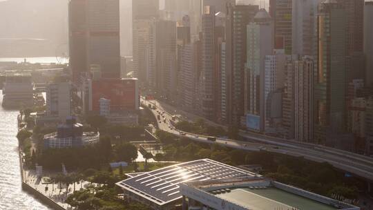 香港航拍城市高楼大景