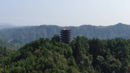 航拍著名旅游景点凤凰古城古街古巷沱江两岸