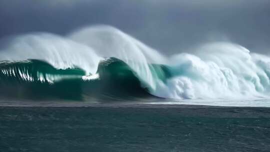大海海浪浪花海洋巨浪翻滚