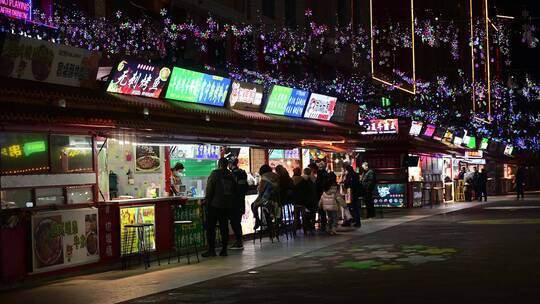 夜市景色视频素材模板下载