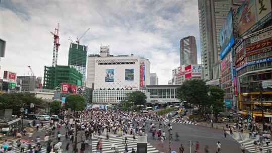 日本，超延时，城市，起重机