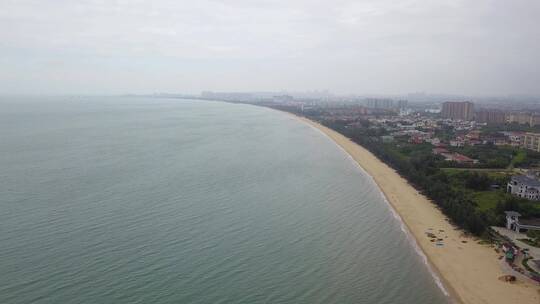 三亚 夏日海边沙滩海岛城市 航拍