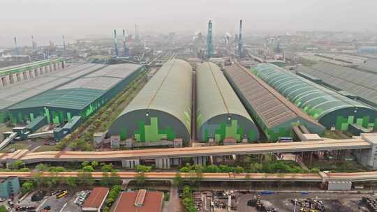 上海宝钢工厂视频素材模板下载