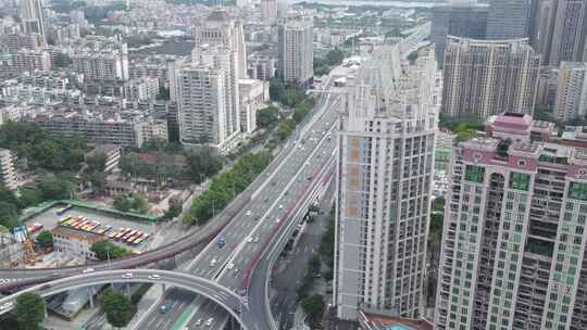 广州华南快速干线航拍视频素材模板下载
