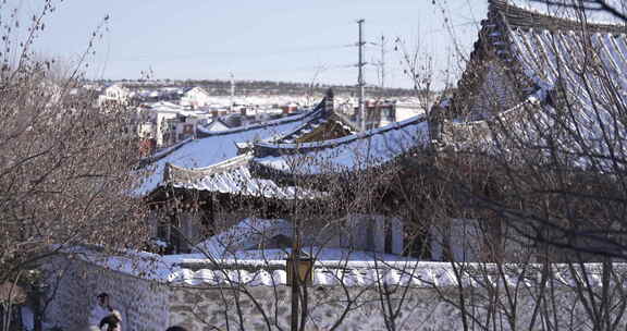 长白山雪岭木屋