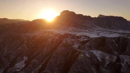 航拍雪景 唯美冬日空镜 立冬 冬至节气