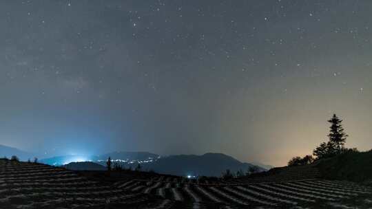 建水梯田星空银河