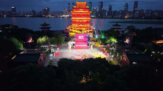 江西南昌滕王阁夜景灯光秀