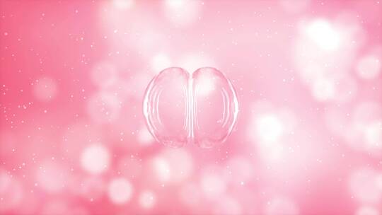 粉色背景气泡液泡泡泡创意美容护肤3D素材