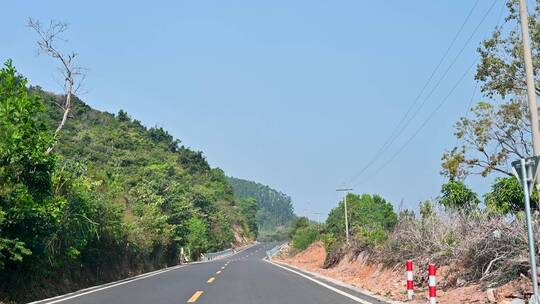 自驾海南环岛高速沿途的风景视频素材模板下载