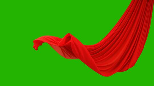 红绸子（带通道）高清AE视频素材下载