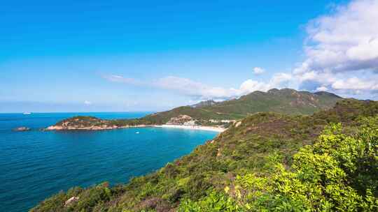 深圳东涌海岸夏日清晨风光