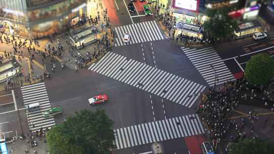 东京，人行横道，道路，人群