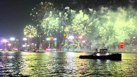 4K香港维多利亚港烟花