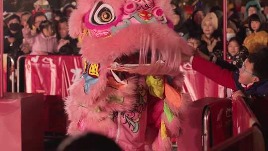 喜庆祥和的舞狮表演