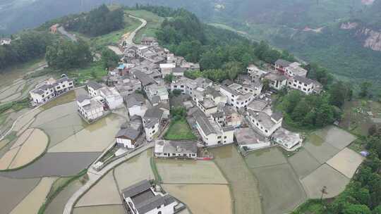 航拍贵州花溪高坡乡石门梯田-原视频