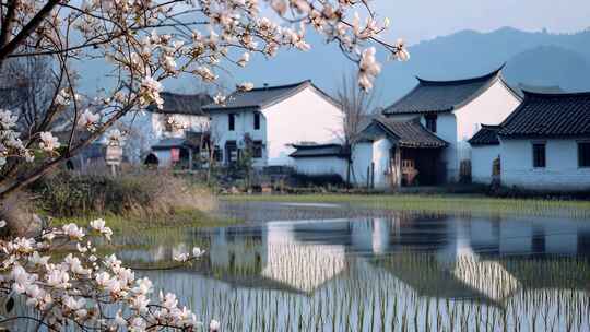 春天春季乡村唯美生活风景