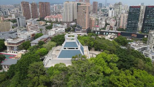 航拍福建福州于山4A景区