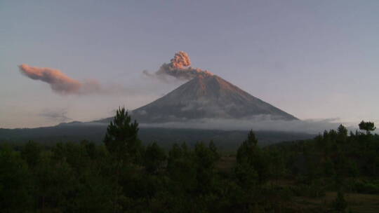 火山爆发的时间流逝