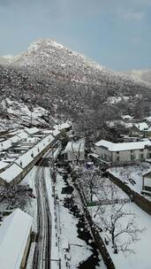 威海广福寺雪景航拍