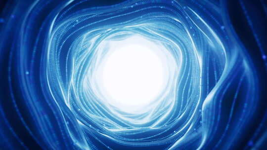 抽象霓虹圆形隧道背景三维渲染