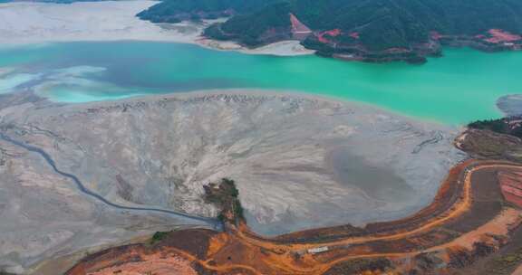 江西德兴铜矿高山水库航拍