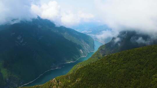 航拍长江三峡祖国大好河山视频素材模板下载