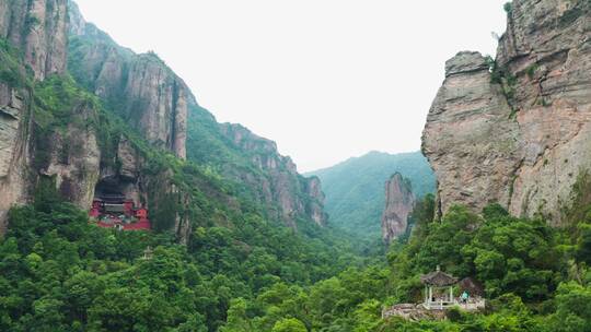 浙江雁荡山灵峰景区航拍