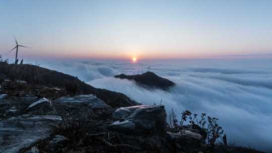 湖北九宫山云海延时