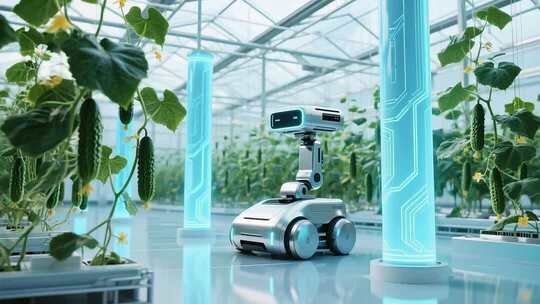 温室大棚内的农业机器人