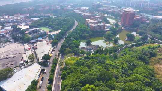 广州大学城航拍校园广州番禺区广东城市风景