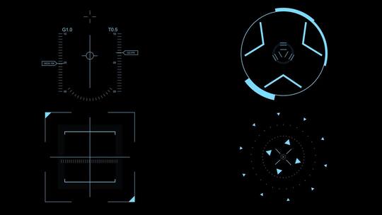 高科技HUD元素视频