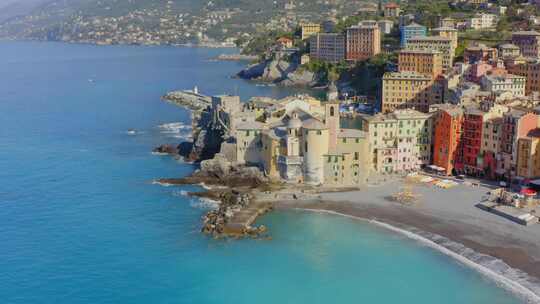 意大利，海洋， Camogli，海