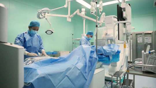 医生手术检查体检心电图手术室空镜