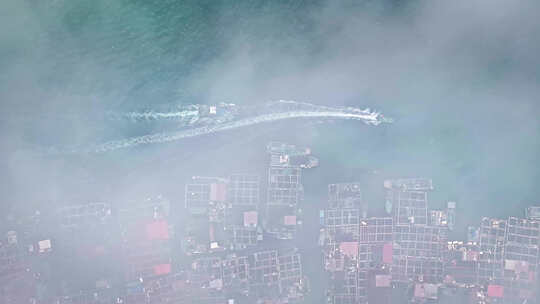 海南陵水疍家渔排航拍
