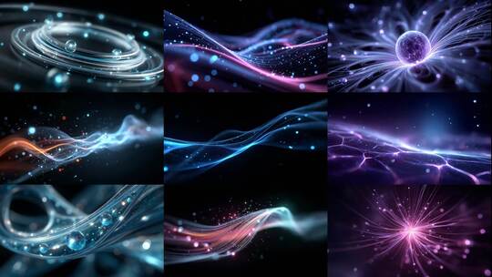 炫彩粒子光影律动背景(前109S为快速预览)