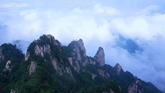 唯美大气群山叠嶂云雾缭绕风景  4K素材