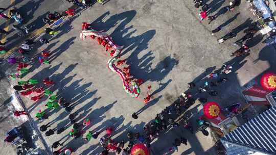 航拍辽宁沈阳浑南区祝家大集春节人山人海