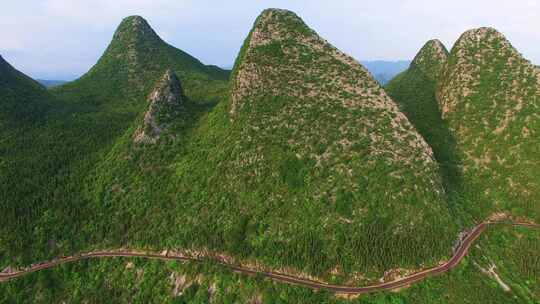 贵州黔西南兴义万峰林景区田园风光风景航拍