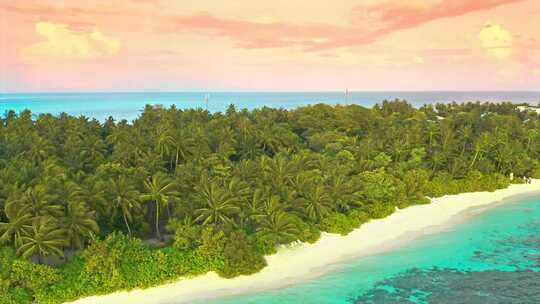 夏日海南岛阳光椰树沙滩大海唯美