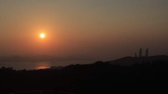 太阳落山 夕阳风景视频素材