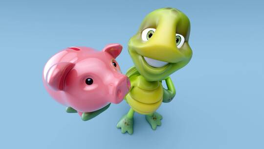 海龟与猪猪存钱罐