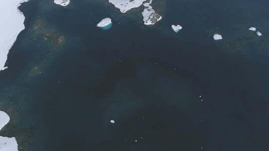 极地南极洲Vernadsky基地鸟瞰图视频素材模板下载